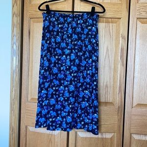 Vintage blue floral skirt